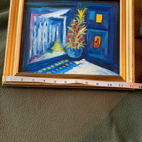 Boarding Gate by Mark Bee 2012. Original oil painting. Approx 12 1/4 x 10 1/4” - Picture 4 of 9